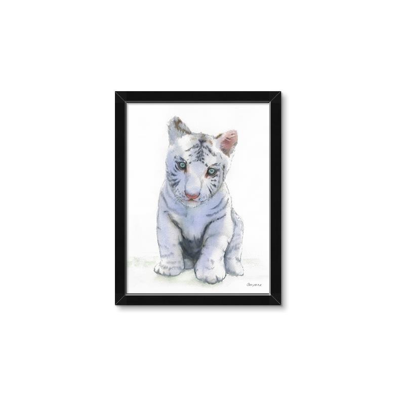 Picture of White Tiger Cub _GroupedProduct_Rectangle_Portrait_Mini_ _GroupedProduct_Rectangle_Portrait_Framed_Matted_