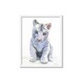 Picture of White Tiger Cub _GroupedProduct_Rectangle_Portrait_Mini_ _GroupedProduct_Rectangle_Portrait_Framed_Matted_