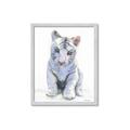 Picture of White Tiger Cub _GroupedProduct_Rectangle_Portrait_Mini_ _GroupedProduct_Rectangle_Portrait_Framed_Matted_