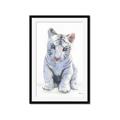 Picture of White Tiger Cub _GroupedProduct_Rectangle_Portrait_Mini_ _GroupedProduct_Rectangle_Portrait_Framed_Matted_