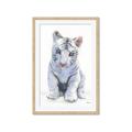 Picture of White Tiger Cub _GroupedProduct_Rectangle_Portrait_Mini_ _GroupedProduct_Rectangle_Portrait_Framed_Matted_