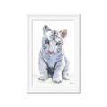 Picture of White Tiger Cub _GroupedProduct_Rectangle_Portrait_Mini_ _GroupedProduct_Rectangle_Portrait_Framed_Matted_