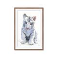Picture of White Tiger Cub _GroupedProduct_Rectangle_Portrait_Mini_ _GroupedProduct_Rectangle_Portrait_Framed_Matted_