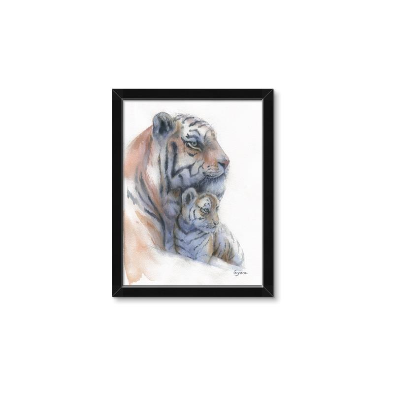 Picture of Mom and Baby Tiger _GroupedProduct_Rectangle_Portrait_Mini_ _GroupedProduct_Rectangle_Portrait_Framed_Matted_