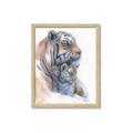 Picture of Mom and Baby Tiger _GroupedProduct_Rectangle_Portrait_Mini_ _GroupedProduct_Rectangle_Portrait_Framed_Matted_