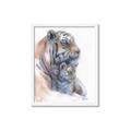 Picture of Mom and Baby Tiger _GroupedProduct_Rectangle_Portrait_Mini_ _GroupedProduct_Rectangle_Portrait_Framed_Matted_
