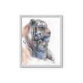 Picture of Mom and Baby Tiger _GroupedProduct_Rectangle_Portrait_Mini_ _GroupedProduct_Rectangle_Portrait_Framed_Matted_