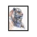 Picture of Mom and Baby Tiger _GroupedProduct_Rectangle_Portrait_Mini_ _GroupedProduct_Rectangle_Portrait_Framed_Matted_