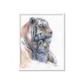 Picture of Mom and Baby Tiger _GroupedProduct_Rectangle_Portrait_Mini_ _GroupedProduct_Rectangle_Portrait_Framed_Matted_