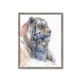 Picture of Mom and Baby Tiger _GroupedProduct_Rectangle_Portrait_Mini_ _GroupedProduct_Rectangle_Portrait_Framed_Matted_