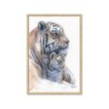 Picture of Mom and Baby Tiger _GroupedProduct_Rectangle_Portrait_Mini_ _GroupedProduct_Rectangle_Portrait_Framed_Matted_