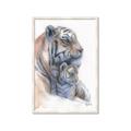 Picture of Mom and Baby Tiger _GroupedProduct_Rectangle_Portrait_Mini_ _GroupedProduct_Rectangle_Portrait_Framed_Matted_