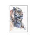 Picture of Mom and Baby Tiger _GroupedProduct_Rectangle_Portrait_Mini_ _GroupedProduct_Rectangle_Portrait_Framed_Matted_