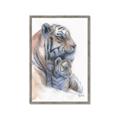Picture of Mom and Baby Tiger _GroupedProduct_Rectangle_Portrait_Mini_ _GroupedProduct_Rectangle_Portrait_Framed_Matted_