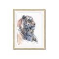 Picture of Mom and Baby Tiger _GroupedProduct_Rectangle_Portrait_Mini_ _GroupedProduct_Rectangle_Portrait_Framed_Matted_
