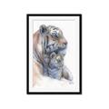 Picture of Mom and Baby Tiger _GroupedProduct_Rectangle_Portrait_Mini_ _GroupedProduct_Rectangle_Portrait_Framed_Matted_