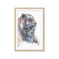 Picture of Mom and Baby Tiger _GroupedProduct_Rectangle_Portrait_Mini_ _GroupedProduct_Rectangle_Portrait_Framed_Matted_