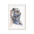 Picture of Mom and Baby Tiger _GroupedProduct_Rectangle_Portrait_Mini_ _GroupedProduct_Rectangle_Portrait_Framed_Matted_