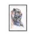 Picture of Mom and Baby Tiger _GroupedProduct_Rectangle_Portrait_Mini_ _GroupedProduct_Rectangle_Portrait_Framed_Matted_