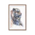 Picture of Mom and Baby Tiger _GroupedProduct_Rectangle_Portrait_Mini_ _GroupedProduct_Rectangle_Portrait_Framed_Matted_