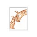 Picture of Mom and baby Giraffe _GroupedProduct_Rectangle_Portrait_Mini_ _GroupedProduct_Rectangle_Portrait_Framed_Matted_