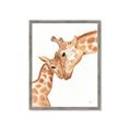 Picture of Mom and baby Giraffe _GroupedProduct_Rectangle_Portrait_Mini_ _GroupedProduct_Rectangle_Portrait_Framed_Matted_