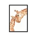 Picture of Mom and baby Giraffe _GroupedProduct_Rectangle_Portrait_Mini_ _GroupedProduct_Rectangle_Portrait_Framed_Matted_