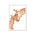 Picture of Mom and baby Giraffe _GroupedProduct_Rectangle_Portrait_Mini_ _GroupedProduct_Rectangle_Portrait_Framed_Matted_