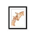 Picture of Mom and baby Giraffe _GroupedProduct_Rectangle_Portrait_Mini_ _GroupedProduct_Rectangle_Portrait_Framed_Matted_