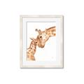 Picture of Mom and baby Giraffe _GroupedProduct_Rectangle_Portrait_Mini_ _GroupedProduct_Rectangle_Portrait_Framed_Matted_