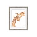 Picture of Mom and baby Giraffe _GroupedProduct_Rectangle_Portrait_Mini_ _GroupedProduct_Rectangle_Portrait_Framed_Matted_