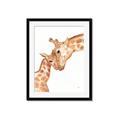 Picture of Mom and baby Giraffe _GroupedProduct_Rectangle_Portrait_Mini_ _GroupedProduct_Rectangle_Portrait_Framed_Matted_