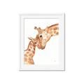 Picture of Mom and baby Giraffe _GroupedProduct_Rectangle_Portrait_Mini_ _GroupedProduct_Rectangle_Portrait_Framed_Matted_