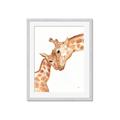Picture of Mom and baby Giraffe _GroupedProduct_Rectangle_Portrait_Mini_ _GroupedProduct_Rectangle_Portrait_Framed_Matted_
