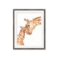 Picture of Mom and baby Giraffe _GroupedProduct_Rectangle_Portrait_Mini_ _GroupedProduct_Rectangle_Portrait_Framed_Matted_