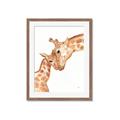 Picture of Mom and baby Giraffe _GroupedProduct_Rectangle_Portrait_Mini_ _GroupedProduct_Rectangle_Portrait_Framed_Matted_