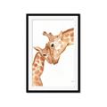Picture of Mom and baby Giraffe _GroupedProduct_Rectangle_Portrait_Mini_ _GroupedProduct_Rectangle_Portrait_Framed_Matted_