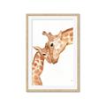 Picture of Mom and baby Giraffe _GroupedProduct_Rectangle_Portrait_Mini_ _GroupedProduct_Rectangle_Portrait_Framed_Matted_
