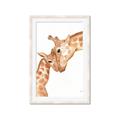 Picture of Mom and baby Giraffe _GroupedProduct_Rectangle_Portrait_Mini_ _GroupedProduct_Rectangle_Portrait_Framed_Matted_