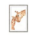 Picture of Mom and baby Giraffe _GroupedProduct_Rectangle_Portrait_Mini_ _GroupedProduct_Rectangle_Portrait_Framed_Matted_