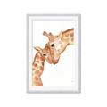 Picture of Mom and baby Giraffe _GroupedProduct_Rectangle_Portrait_Mini_ _GroupedProduct_Rectangle_Portrait_Framed_Matted_
