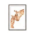 Picture of Mom and baby Giraffe _GroupedProduct_Rectangle_Portrait_Mini_ _GroupedProduct_Rectangle_Portrait_Framed_Matted_