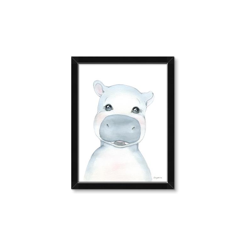 Picture of Halle Hippo _GroupedProduct_Rectangle_Portrait_Mini_ _GroupedProduct_Rectangle_Portrait_Framed_Matted_
