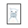 Picture of Halle Hippo _GroupedProduct_Rectangle_Portrait_Mini_ _GroupedProduct_Rectangle_Portrait_Framed_Matted_
