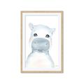 Picture of Halle Hippo _GroupedProduct_Rectangle_Portrait_Mini_ _GroupedProduct_Rectangle_Portrait_Framed_Matted_