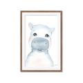 Picture of Halle Hippo _GroupedProduct_Rectangle_Portrait_Mini_ _GroupedProduct_Rectangle_Portrait_Framed_Matted_