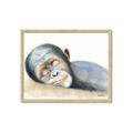 Picture of Sleeping Monkey _GroupedProduct_Rectangle_Landscape_Mini_ _GroupedProduct_Rectangle_Landscape_Framed_Matted_