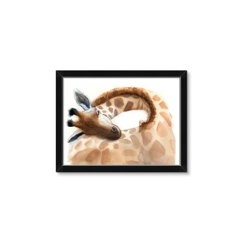 Picture of Sleeping Giraffe _GroupedProduct_Rectangle_Landscape_Mini_ _GroupedProduct_Rectangle_Landscape_Framed_Matted_