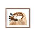 Picture of Sleeping Giraffe _GroupedProduct_Rectangle_Landscape_Mini_ _GroupedProduct_Rectangle_Landscape_Framed_Matted_