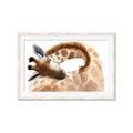 Picture of Sleeping Giraffe _GroupedProduct_Rectangle_Landscape_Mini_ _GroupedProduct_Rectangle_Landscape_Framed_Matted_